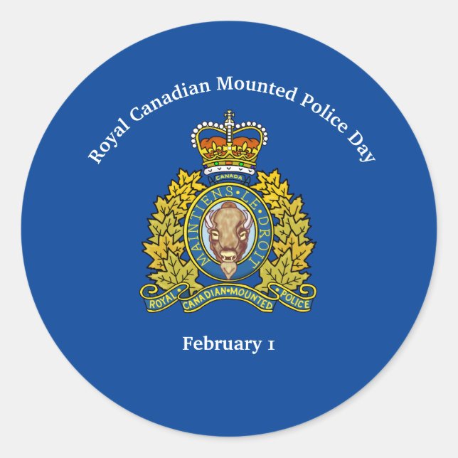 Royal Canadian Mounted Police Day Stickers (Front)