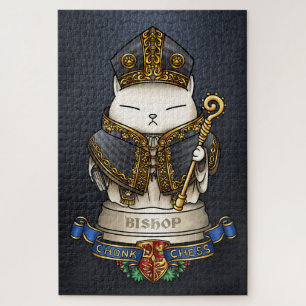 Royal Cat Chess Bishop Piece Jigsaw Puzzle