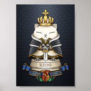 Royal Cat Chess King Piece Poster