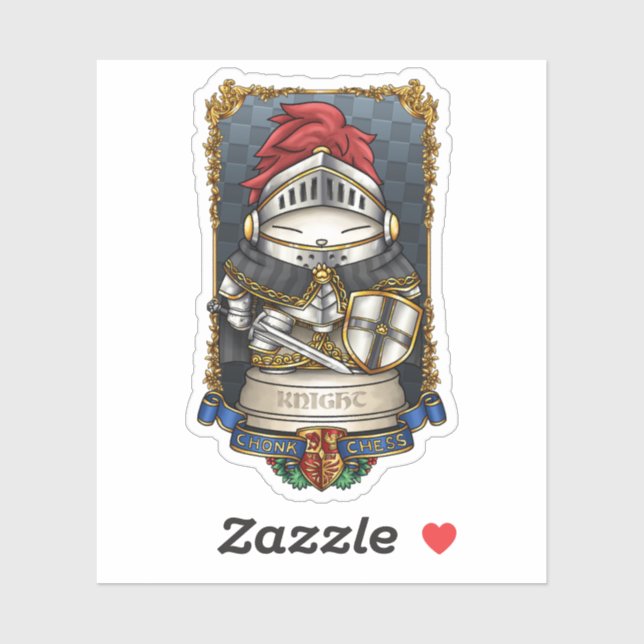 Royal Cat Chess Knight Piece  (Sheet)