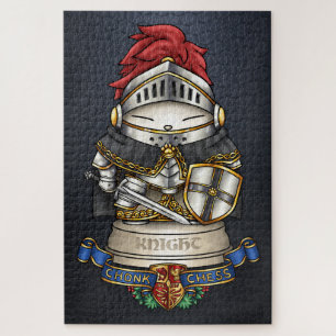 Royal Cat Chess Knight Piece Jigsaw Puzzle