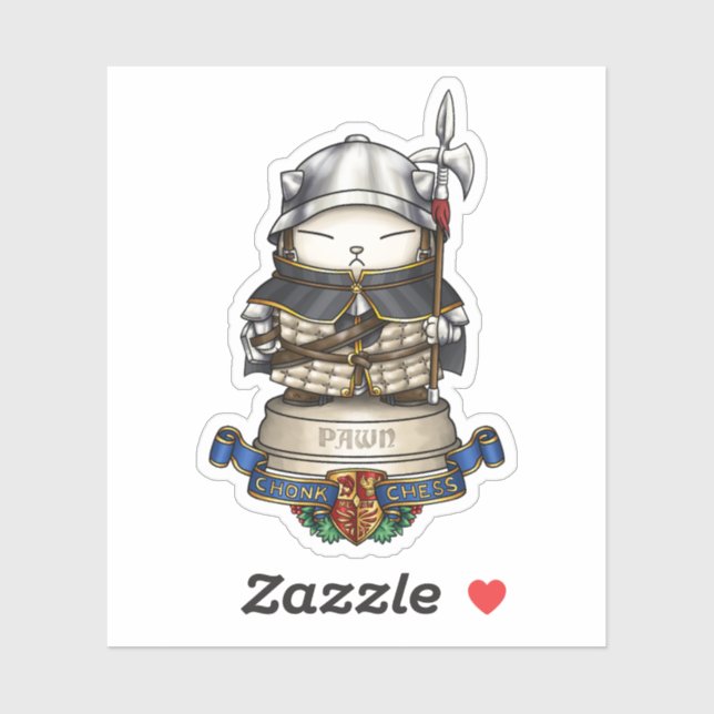 Royal Cat Chess Pawn Piece (Sheet)