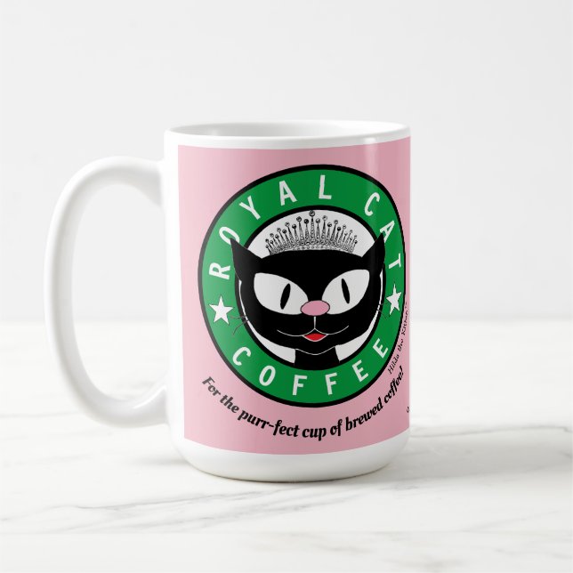 ROYAL CAT COFFEE Princess Cartoon Cat Coffee Mug (Left)