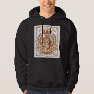 Royal Cat Crest Cat Heraldry Coat of Arms Vintage Hoodie