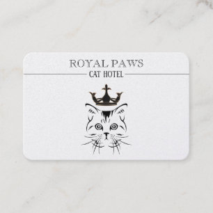 Royal Cat Hotel Logo Business Card
