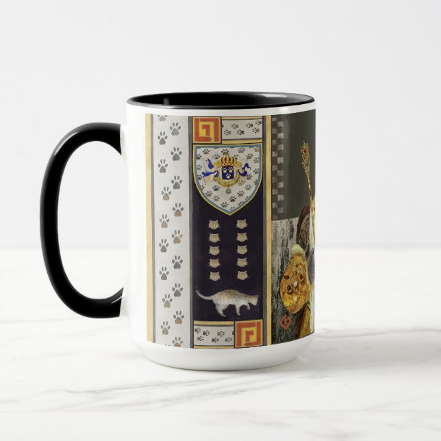 Royal Cat Rules 15 oz Mug -- King (Left)