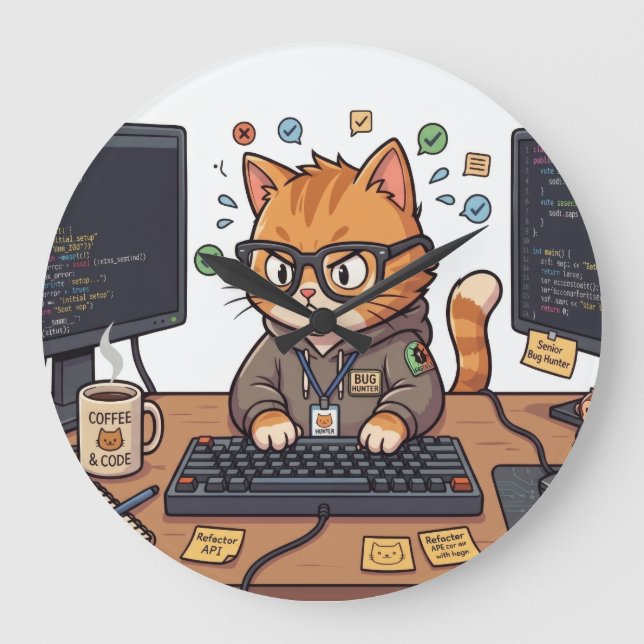 Royal Cat Wall Clock (Front)