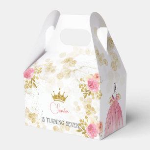 Royal celebration pink princess birthday favour box
