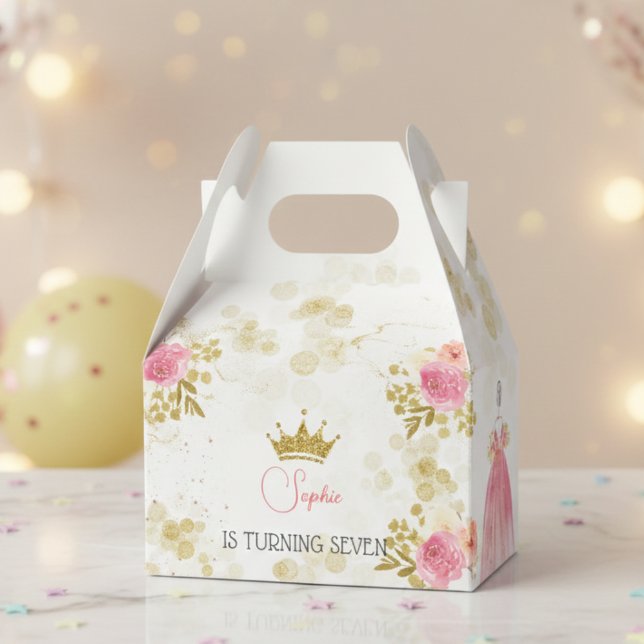 Royal celebration pink princess birthday favour box (Creator Uploaded)