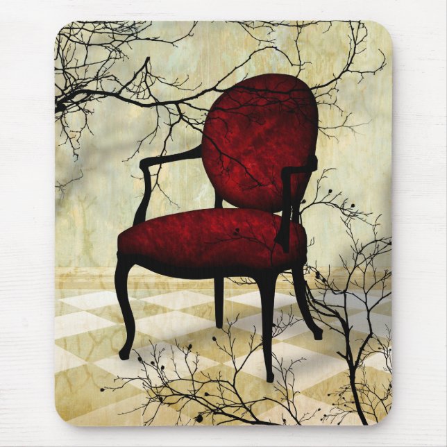 Royal Chair with Branches Mouse Mat (Front)