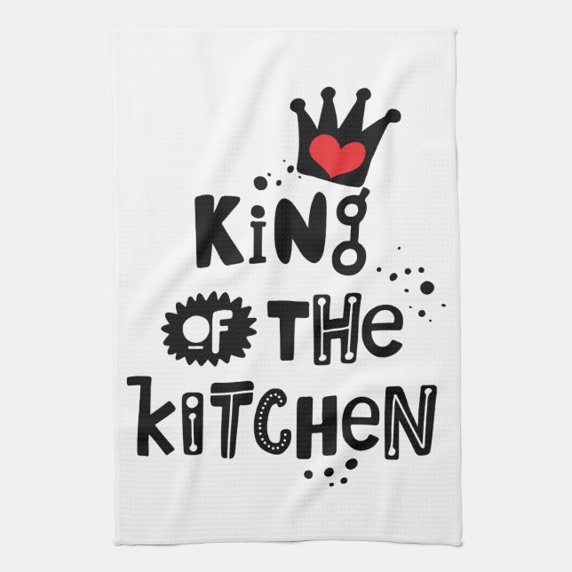 Royal Chef Apron: King of the Kitchen Tea Towel (Vertical)