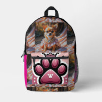 Royal Chihuahua Princess Print Cut Sew Bag