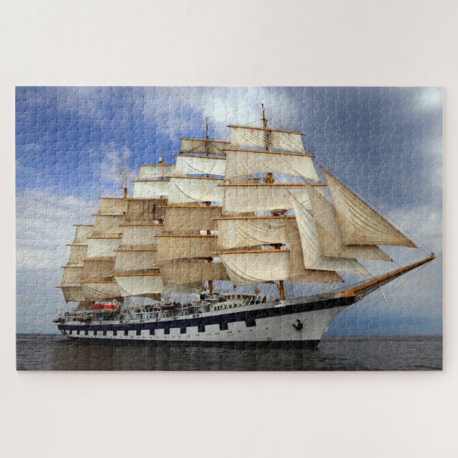 Royal Clipper Five Masted Fully Rigged Tall Ship Jigsaw Puzzle (Horizontal)