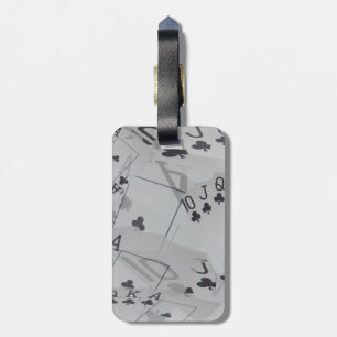 Royal Club Flush Poker Cards Pattern, Luggage Tag