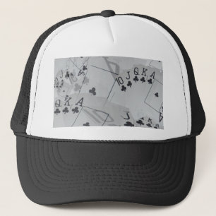 Royal Club Flush Poker Cards Pattern, Trucker Hat