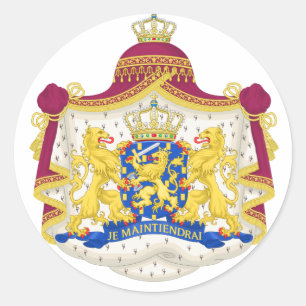 Royal coat of arms of the Netherlands Classic Round Sticker