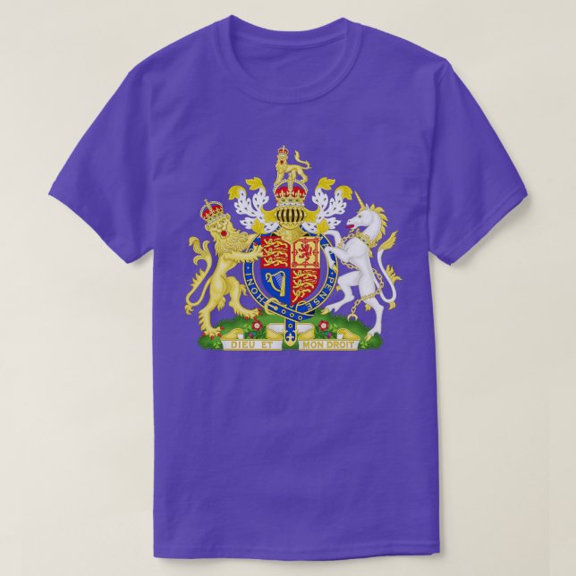 Royal Coat of Arms of the United Kingdom Tudor cro T-Shirt (Design Front)