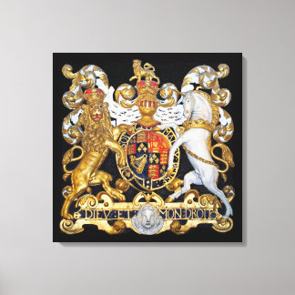 Royal Coat Of Arms, United Kingdom. Canvas Print