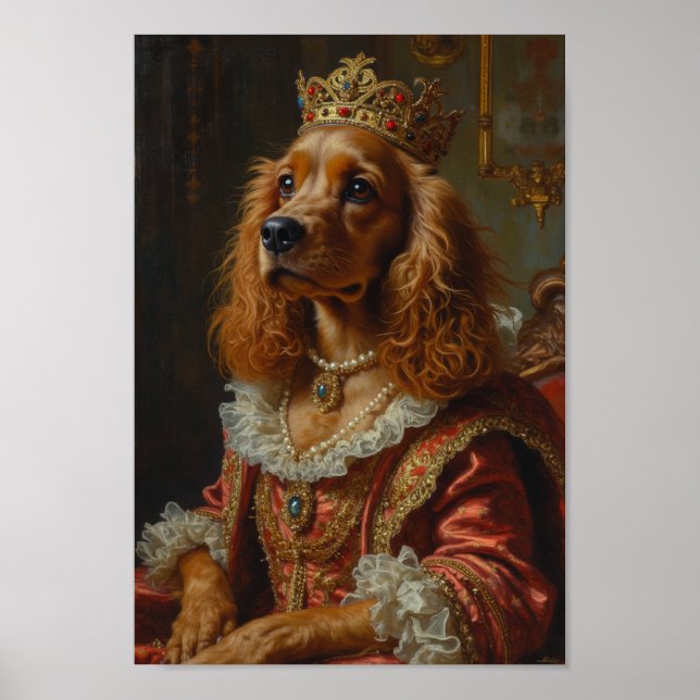 Royal Cocker Spaniel Portrait Poster (Front)
