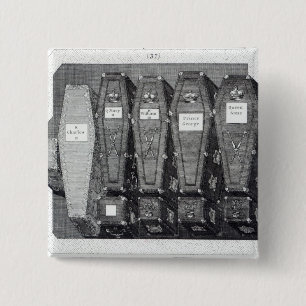 Royal Coffins at Westminster Abbey 15 Cm Square Badge