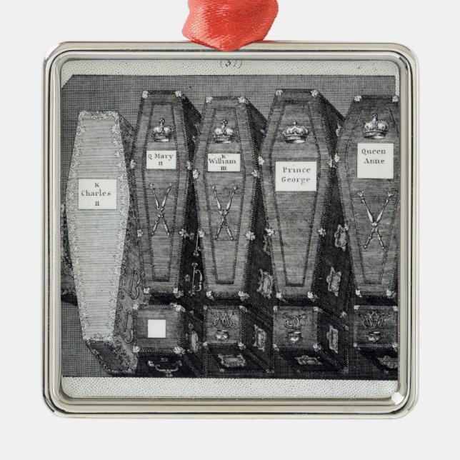 Royal Coffins at Westminster Abbey Metal Tree Decoration (Front)