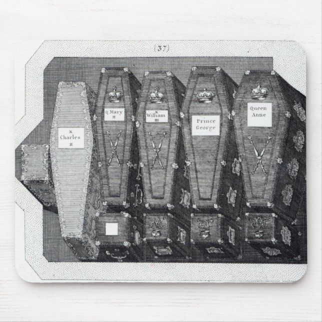 Royal Coffins at Westminster Abbey Mouse Mat (Front)