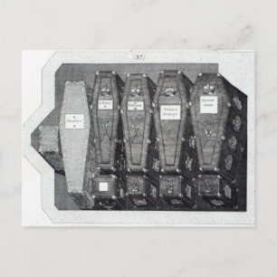 Royal Coffins at Westminster Abbey Postcard
