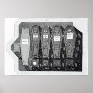 Royal Coffins at Westminster Abbey Poster