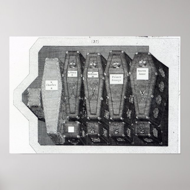 Royal Coffins at Westminster Abbey Poster (Front)