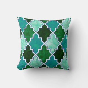 Royal Colourful Tissue Quatrefoil Moroccan Art 7 Cushion