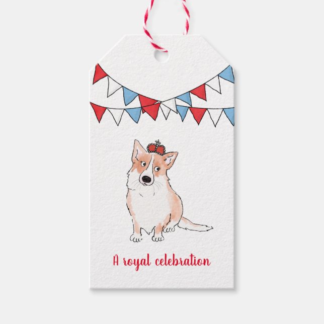 Royal corgi gift tag (Front)