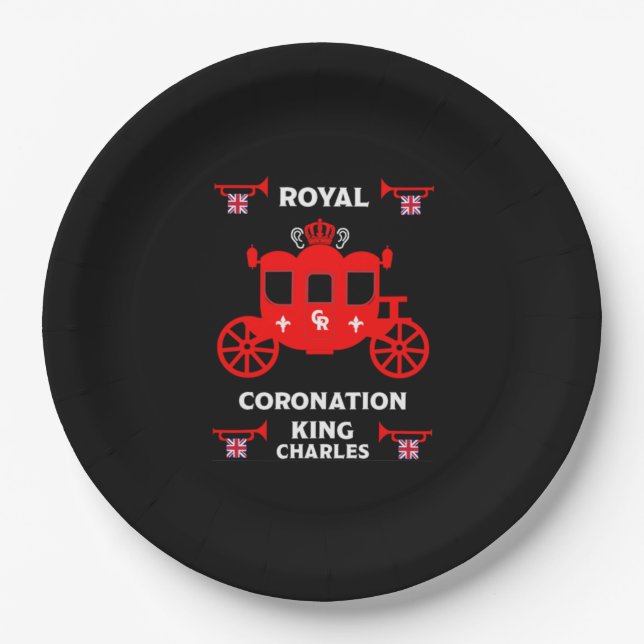 Royal Coronation King Charles III     Paper Plate (Front)