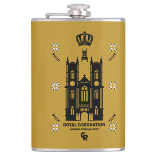 Royal Coronation Westminster Abbey    Hip Flask