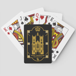 Royal Coronation Westminster Abbey London Playing Cards