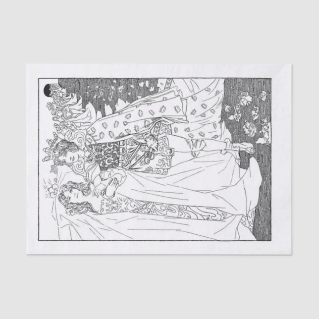 Royal couple tissue paper (Front)