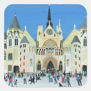 Royal Courts of Justice London 1994 Square Sticker