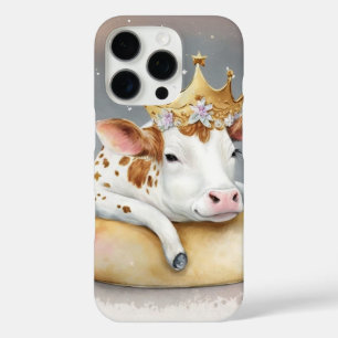 Royal Cow Dreaming on Cheese Throne                iPhone 16 Pro Case