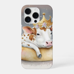 Royal Cow Dreaming on Cheese Throne                iPhone 16 Pro Case