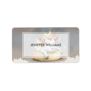 Royal Cow Dreaming on Cheese Throne Label