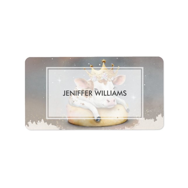 Royal Cow Dreaming on Cheese Throne                Label (Front)