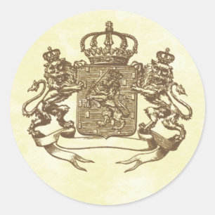 Royal Crest Classic Round Sticker