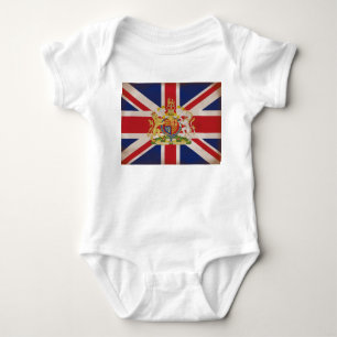 Royal Crest on Union Jack. Baby Bodysuit