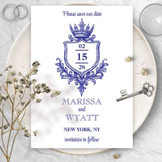 Royal Crest w/ Crown Mediaeval or Fantasy Save The Date (Creator Uploaded)