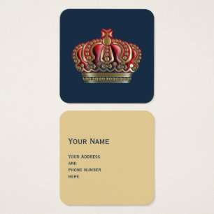 Royal Cross Crown - Gold Blue Red