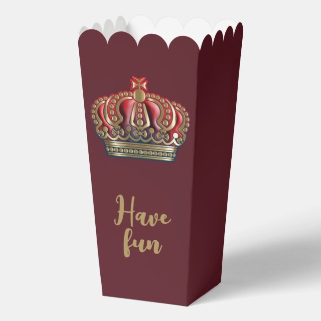Royal Cross Crown - Gold Blue Red Favour Box (Back)