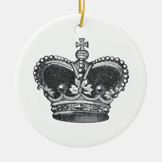 Royal Crown Ceramic Tree Decoration (Front)