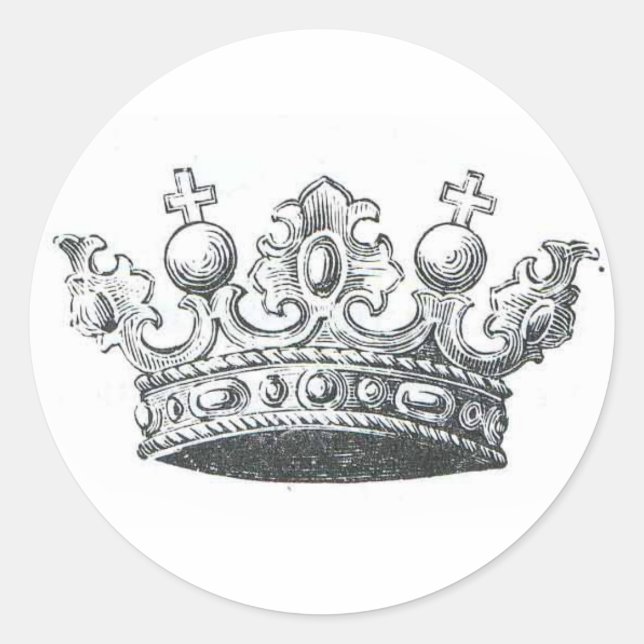 Royal Crown Classic Round Sticker (Front)