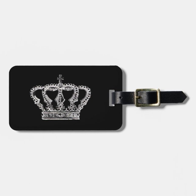 Royal Crown [Dark] Luggage Tag (Front Horizontal)
