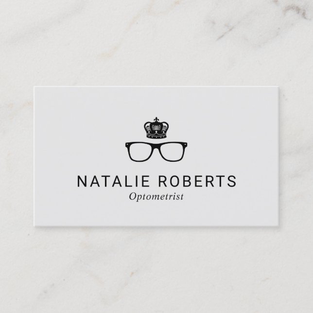 Royal Crown Eyewear Eye Glasses Optometrist  Business Card (Front)