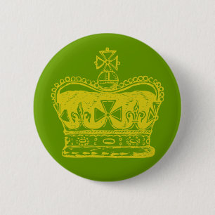 Royal Crown Graphic 6 Cm Round Badge